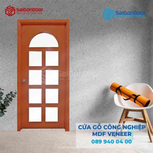 Cửa Gỗ MDF Veneer P1G9 Đỏ