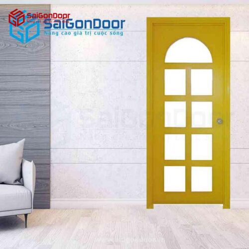Cửa Gỗ MDF Veneer P1G9 Màu Vàng