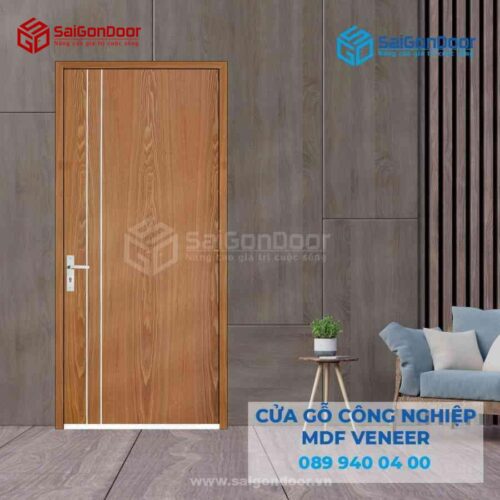Cửa Gỗ MDF Veneer P1R2 Sồi