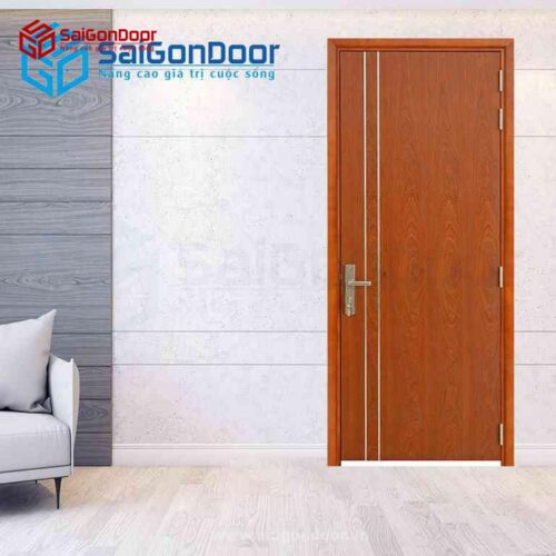 Cửa Gỗ MDF Veneer P1R2 Xoan Đào