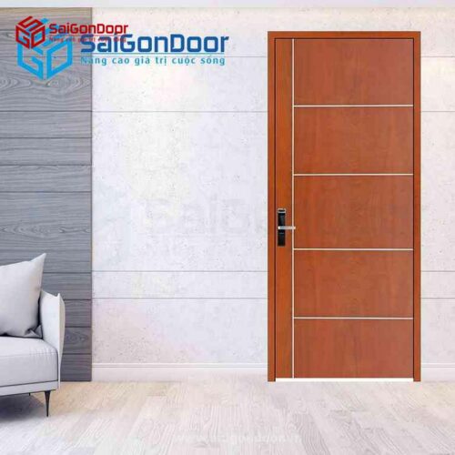 Cửa Gỗ MDF Veneer P1R5 Xoan Đào