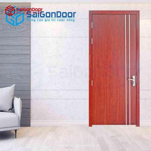 Cửa Gỗ MDF Veneer P1R2 Xoan Đào