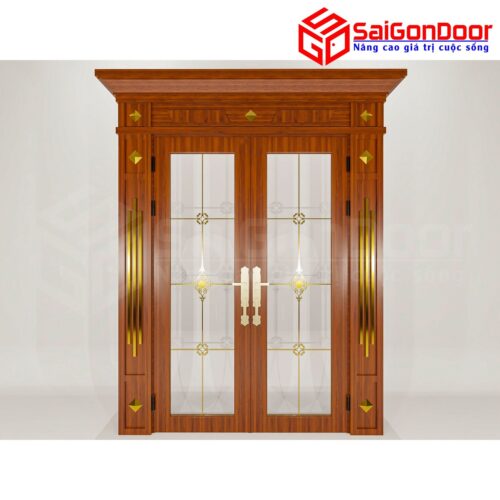 Cửa Nhôm Vân Gỗ SGD-CNVG-42
